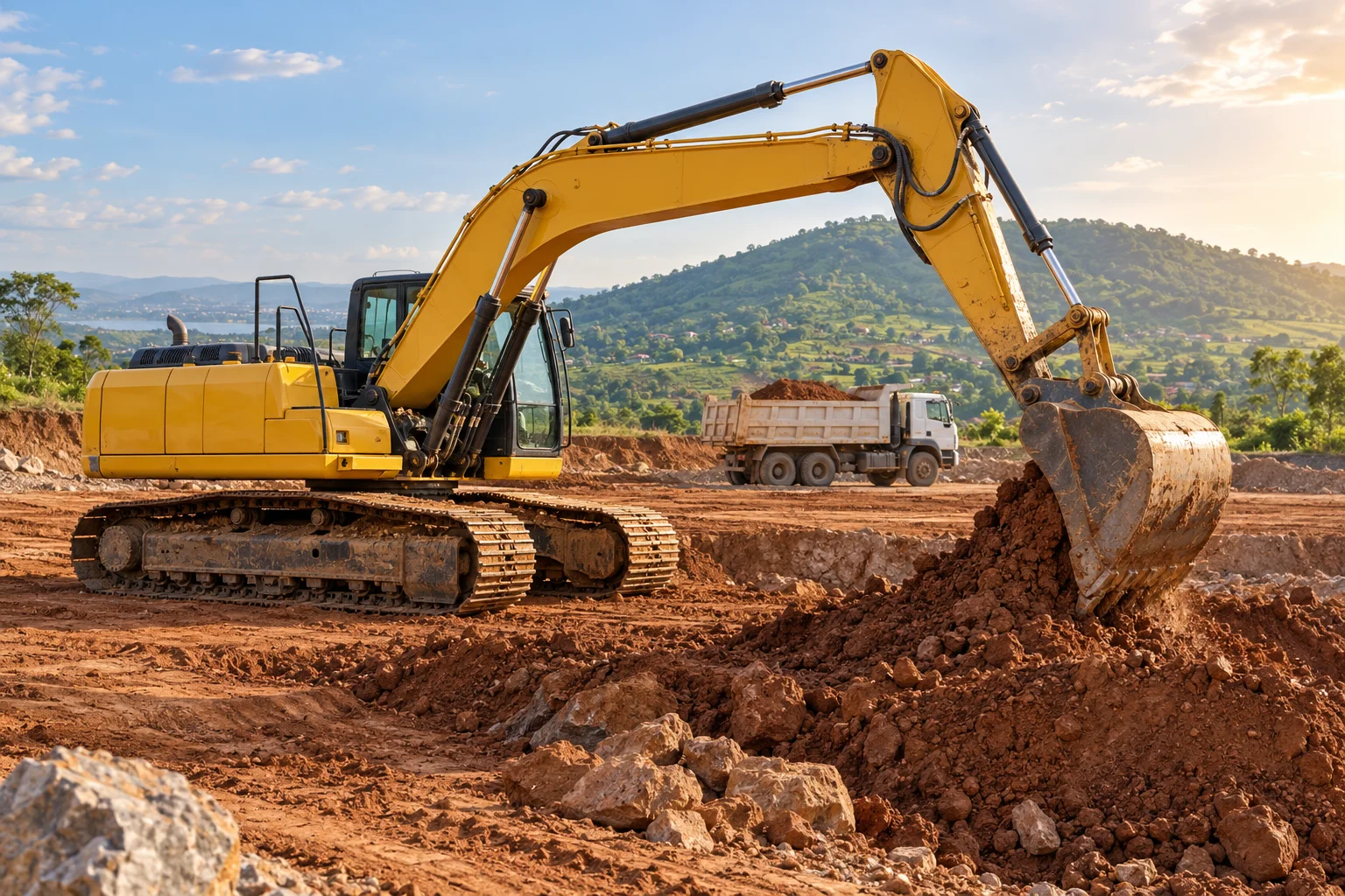 Illustrative truck & machinery hire image